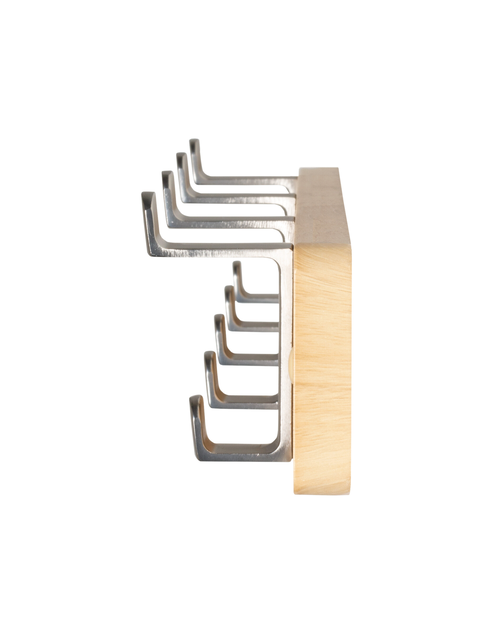 Garderobenleiste  Eiche hell Nachbildung Edelstahl Optik B/H/T: ca. 45x7x6 cm