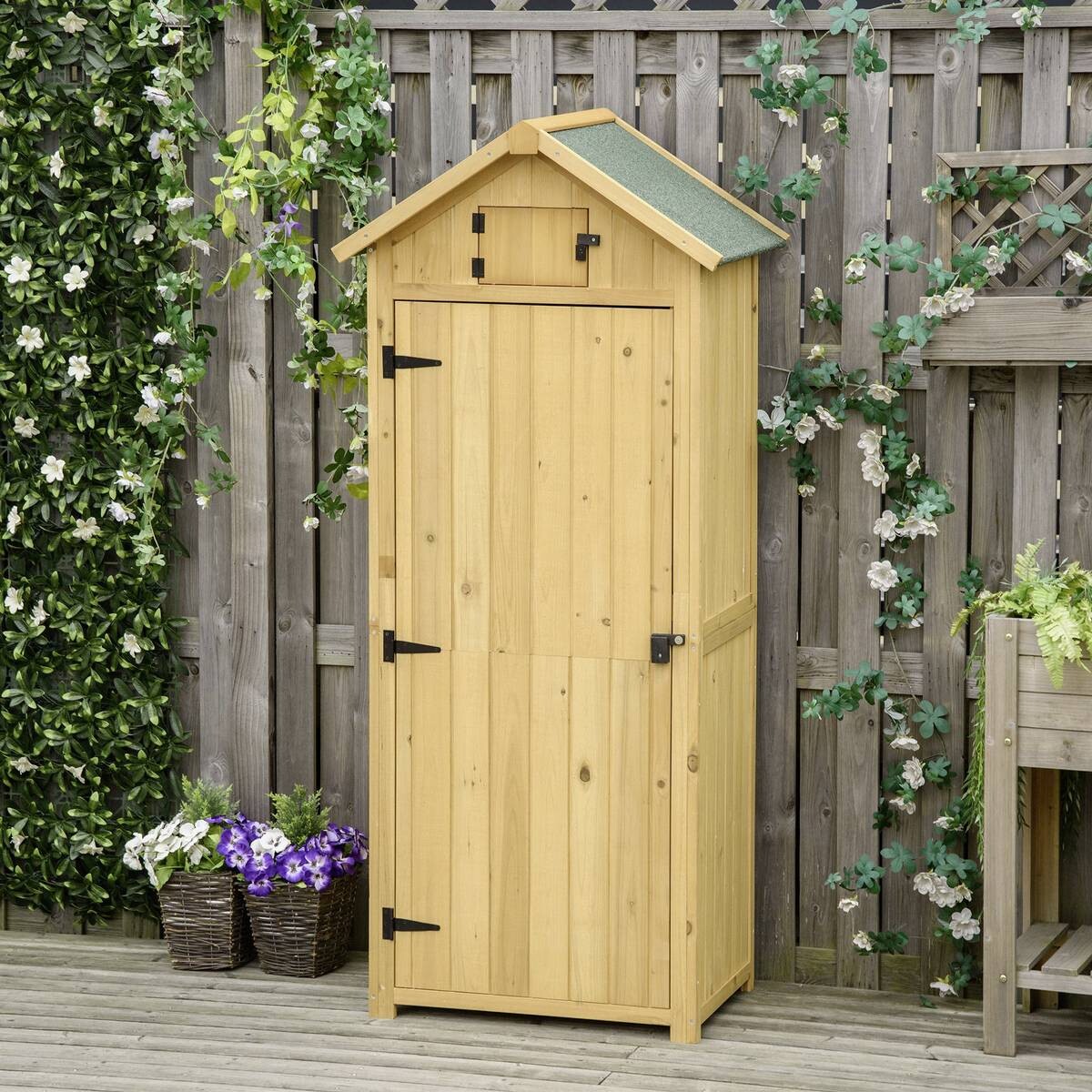 Outsunny Gartenhaus natur B/H/L: ca. 542x179x77 cm