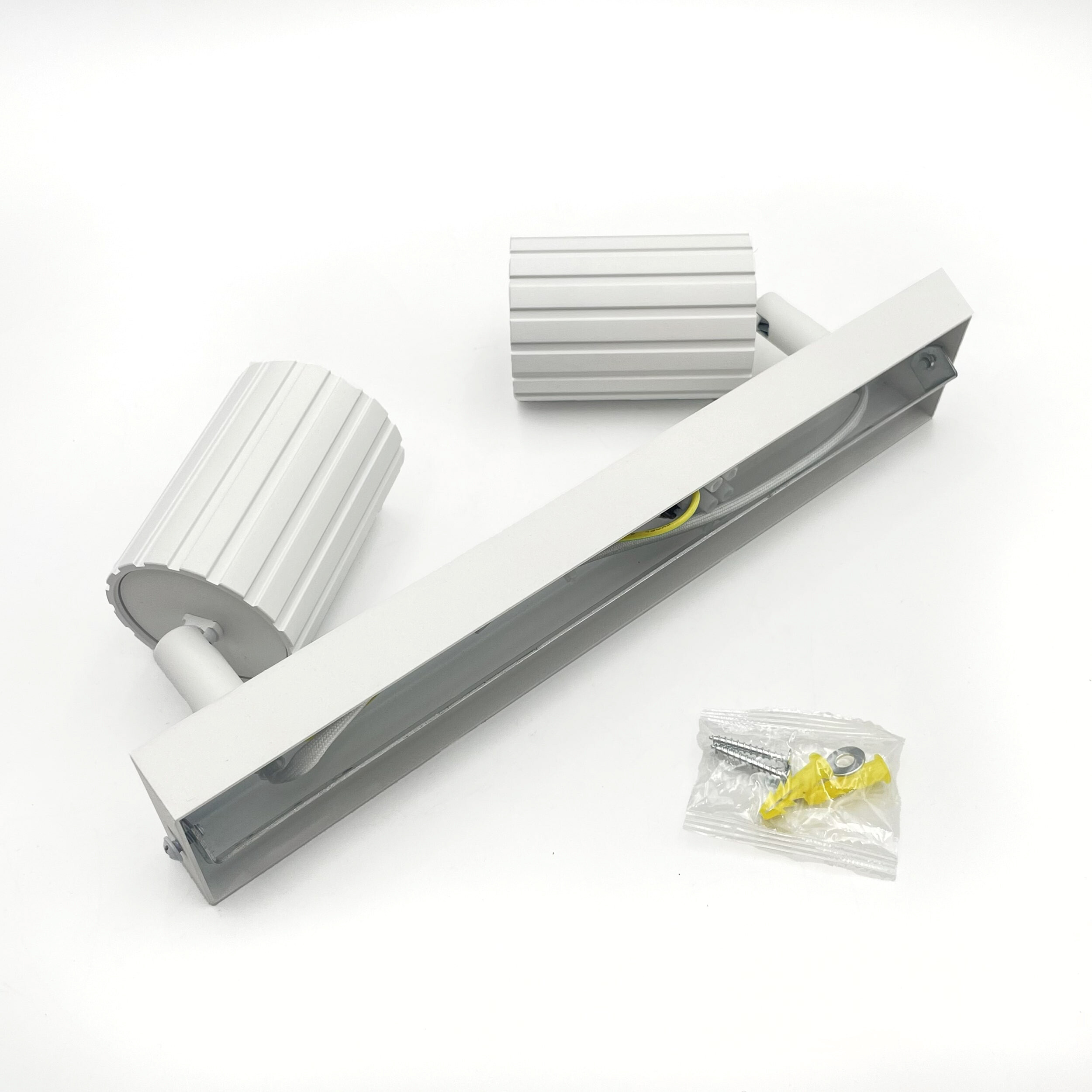 Lamkur Strahler Prisma weiß Stahl B/H/L: ca. 6,5x16,5x30 cm 2 Brennstellen