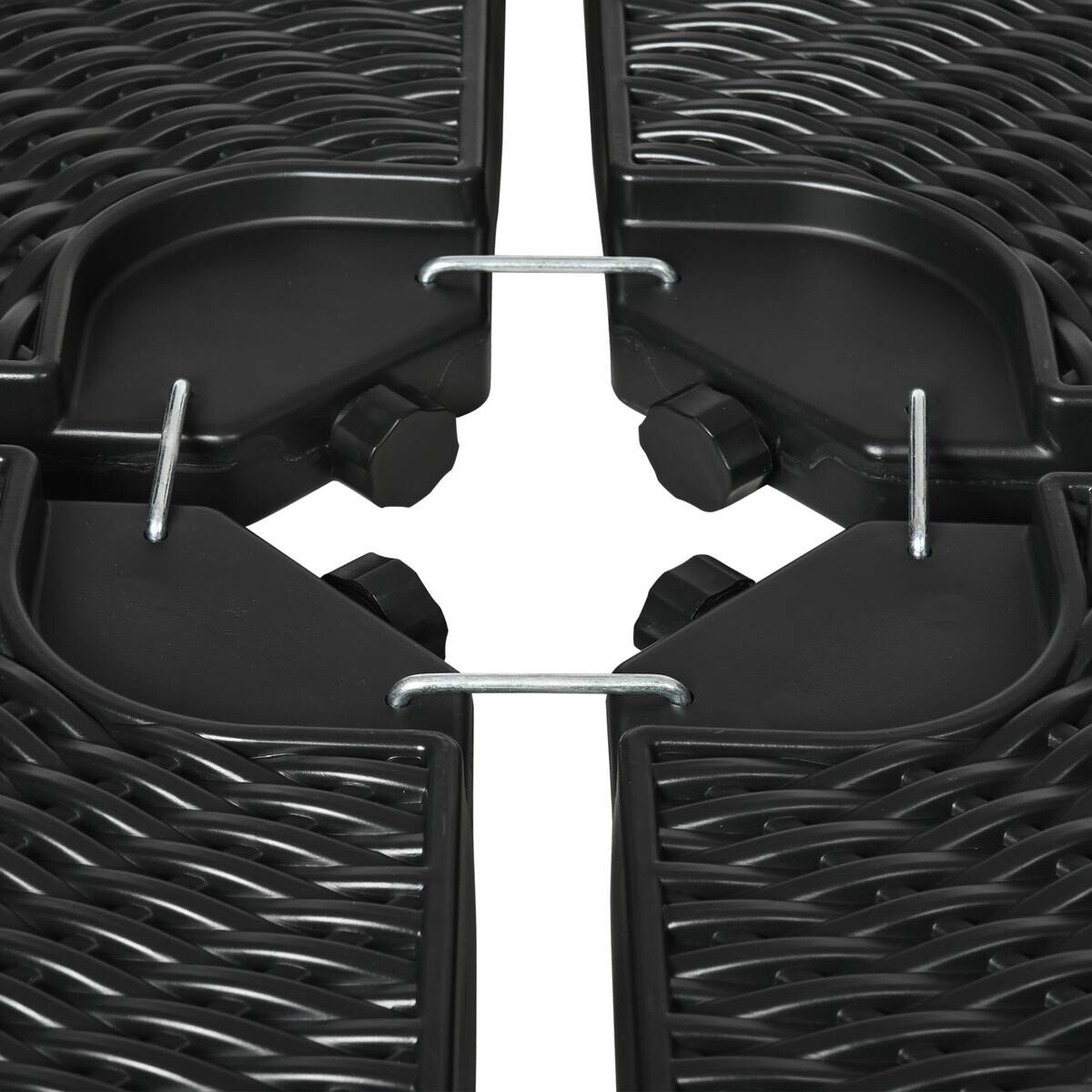 Outsunny Schirmständer schwarz Edelstahl B/H/L: ca. 100x100x8 cm