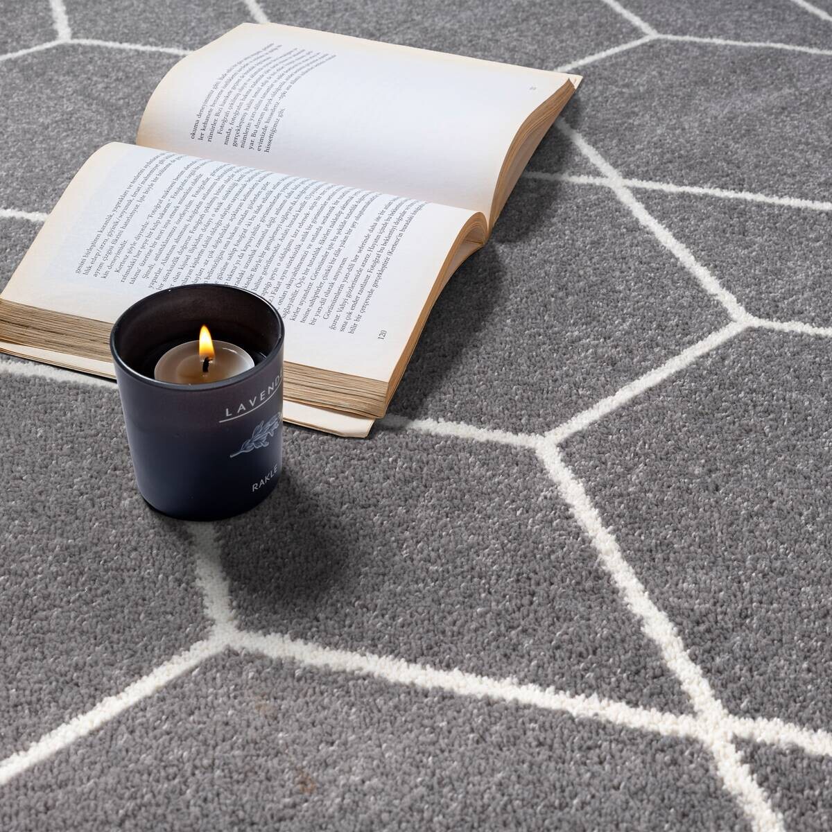 Sanat Teppich Trellis grau B/L: ca. 140x200 cm