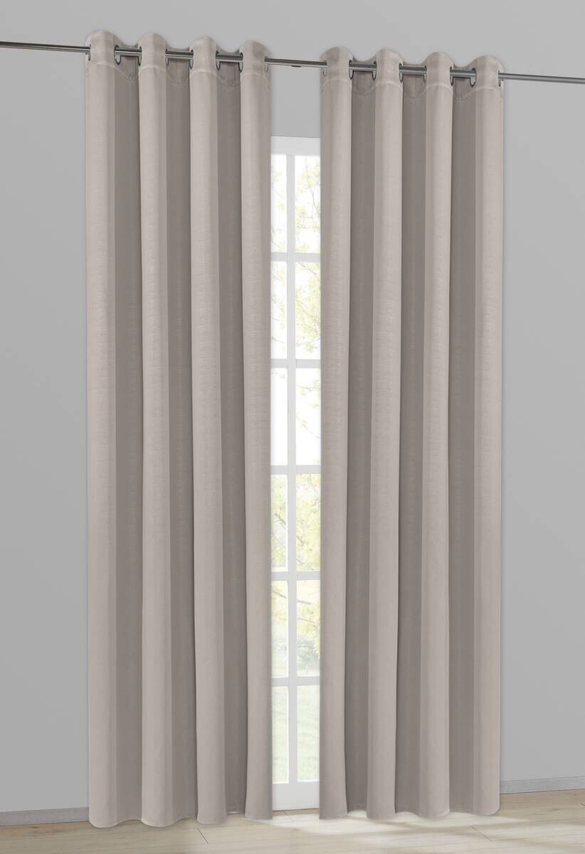 Happy Home Ösenvorhang Freiburg grau B/L: ca. 140x235 cm