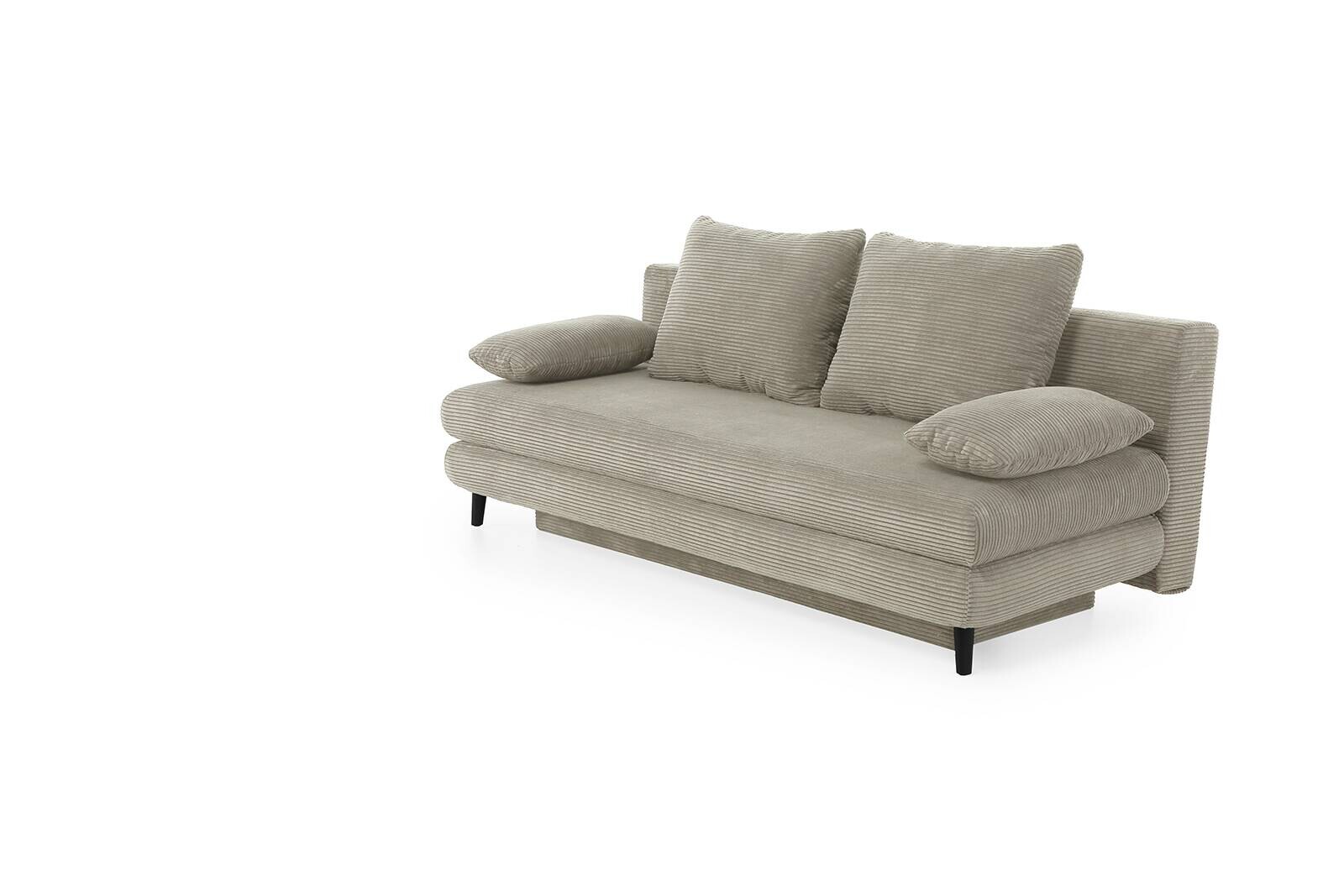 Schlafsofa Greige Microfaser B/H/T: ca. 202x74x99 cm Schlafsofa Greige Microfaser B/H/T: ca. 202x74x99 cm