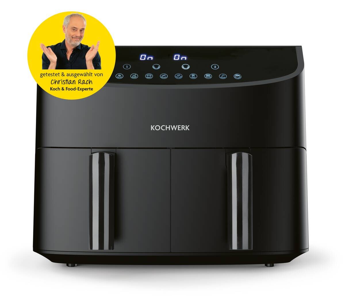 Kochwerk Heißluftfritteuse schwarz Metall B/H/L: ca. 36x31x39 cm ca. 3,5 l