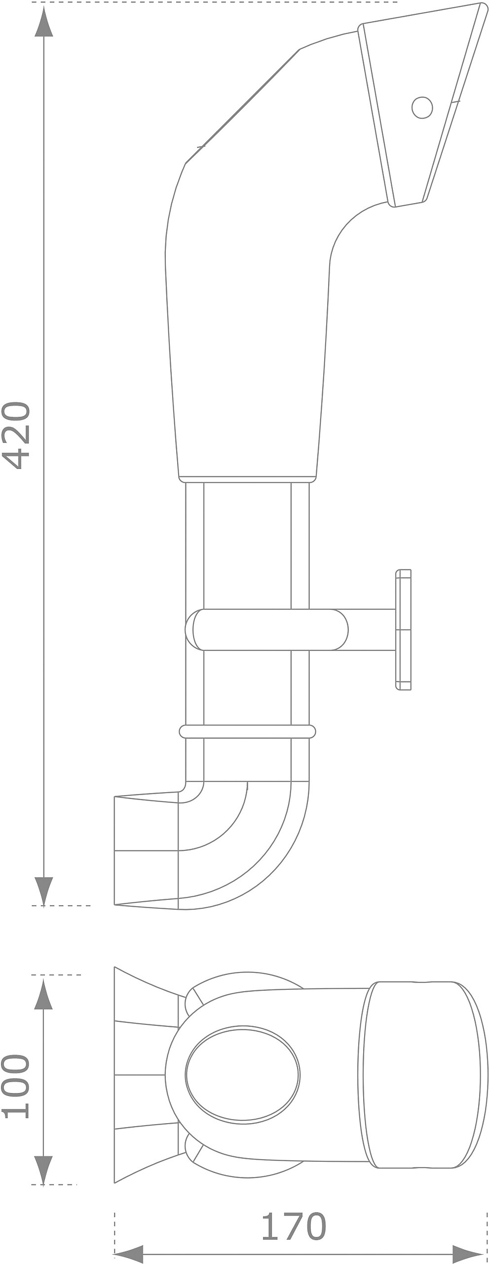 AXI Periskop gelb B/H/L: ca. 10x42x17 cm