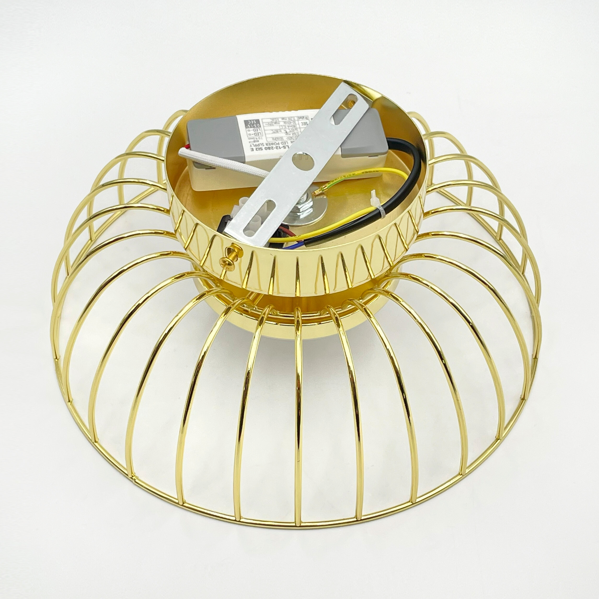 Lamkur Deckenleuchte gold Stahl B/H/L: ca. 27x27x17 cm