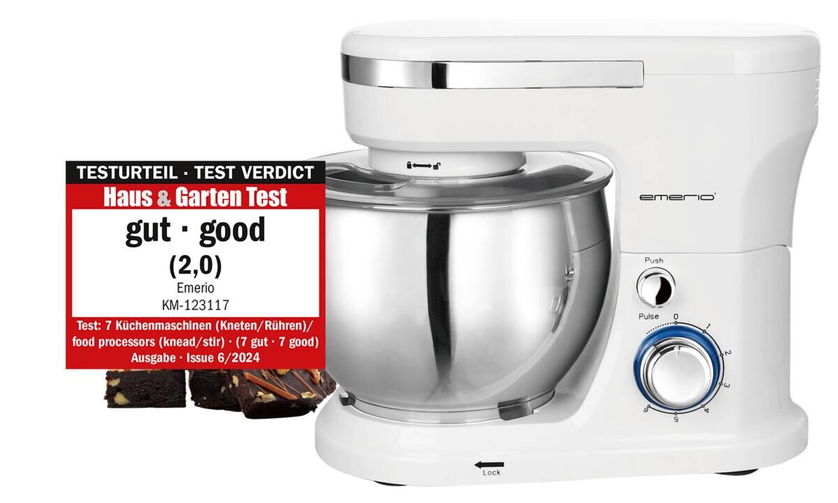 Emerio Küchenmaschine KM-123117 weiß silber Kunststoff Edelstahl B/H/T: ca. 28x24x36 cm