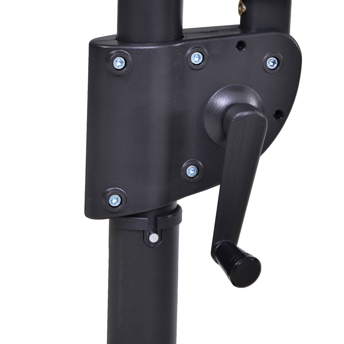 Outsunny Doppelschirm dunkelgrau Metall B/H/L: ca. 270x250x460 cm