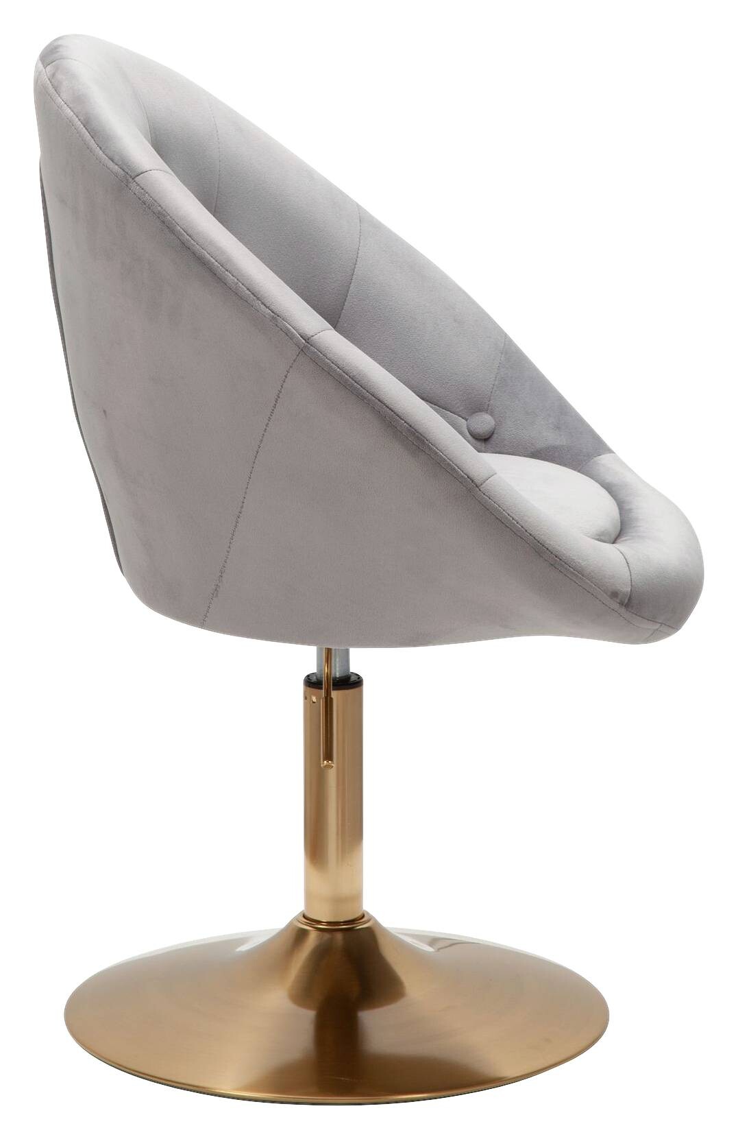 Wohnling Sessel grau gold Stoff Eisen