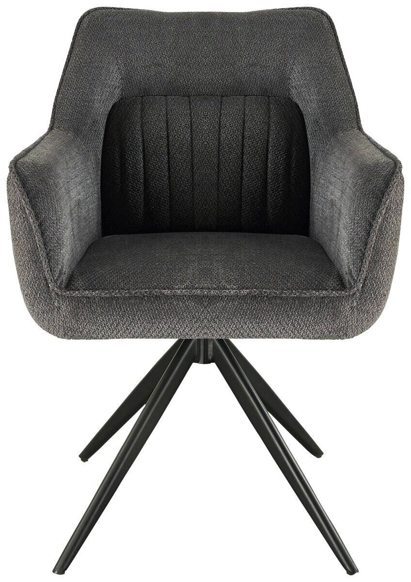 Armlehnstuhl Verena anthrazit Webstoff B/H/T: ca. 60,5x87x63 cm