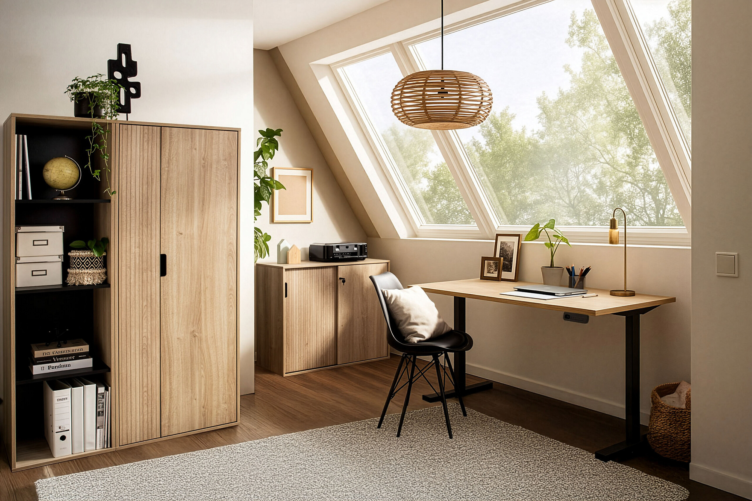 Schreibtisch Emmik Eiche Nachbildung B/H/T: ca. 138x72,7x60 cm