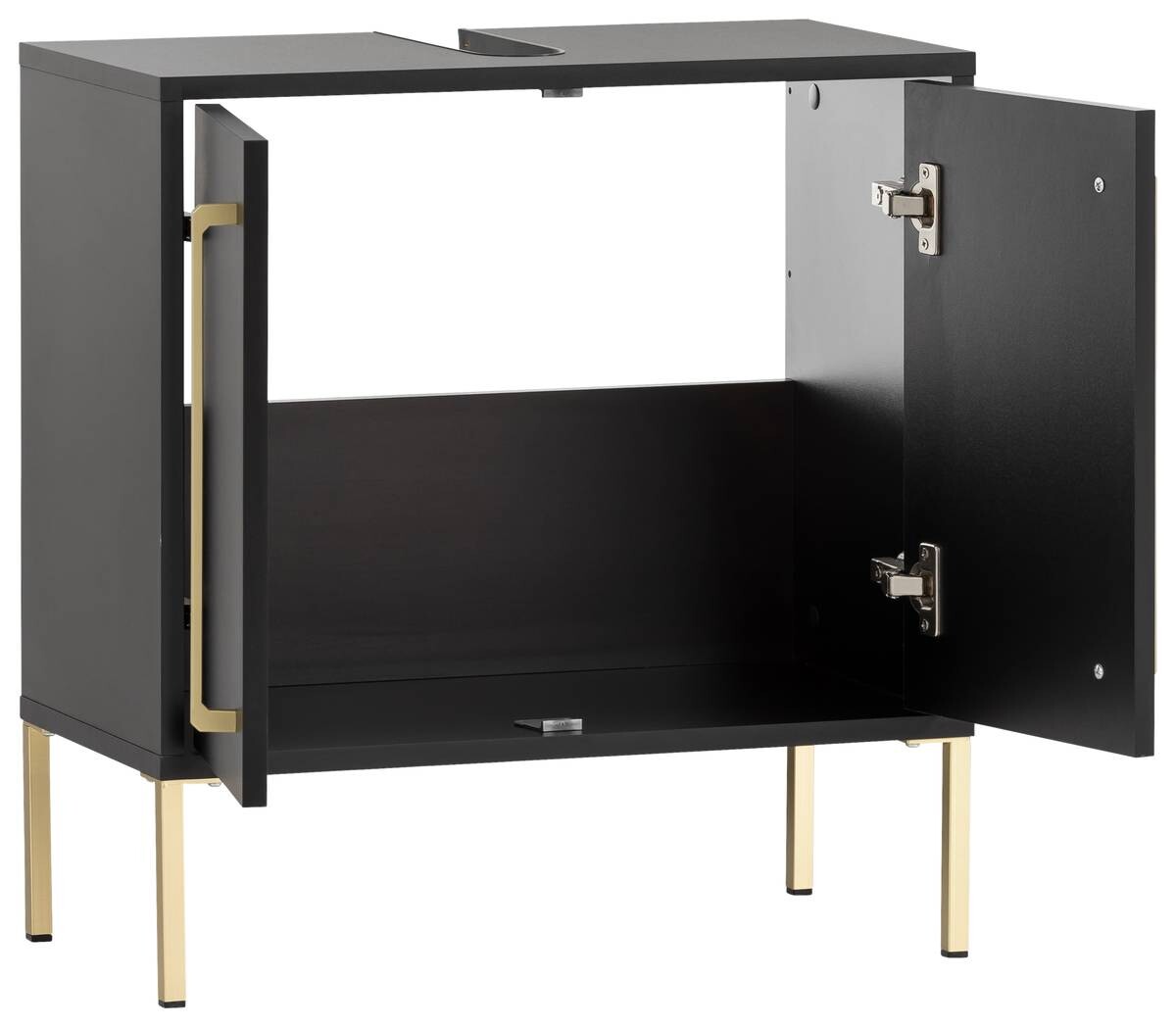 Waschbeckenunterschrank Sarah schwarz B/H/T: ca. 57,1x61,2x30,1 cm