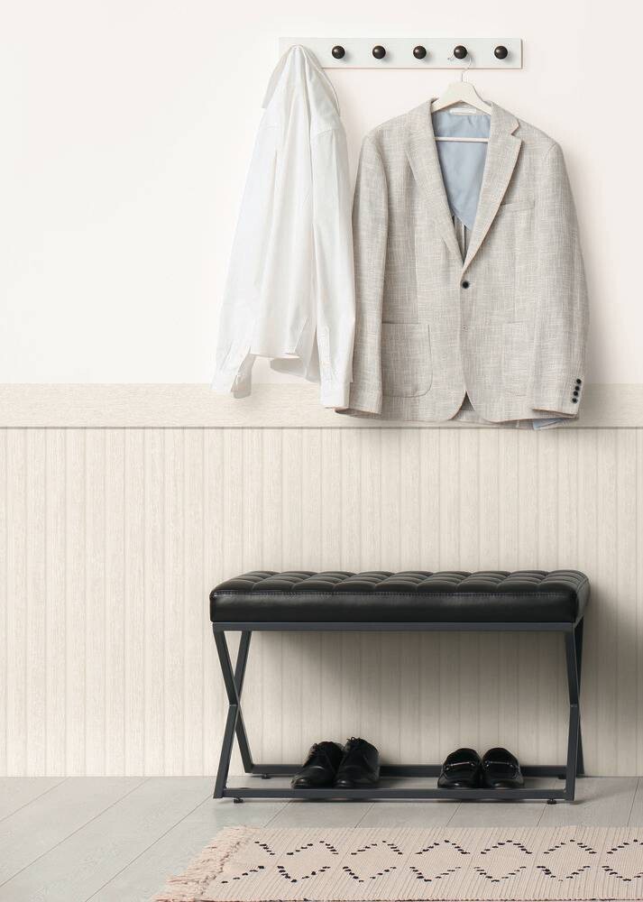 Vliestapete Holzoptik weiß B/L: ca. 106x5000 cm