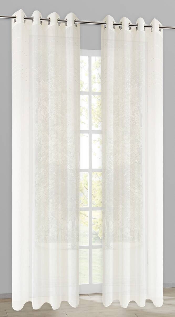 Ösenvorhang Heidelberg offwhite B/L: ca. 140x245 cm