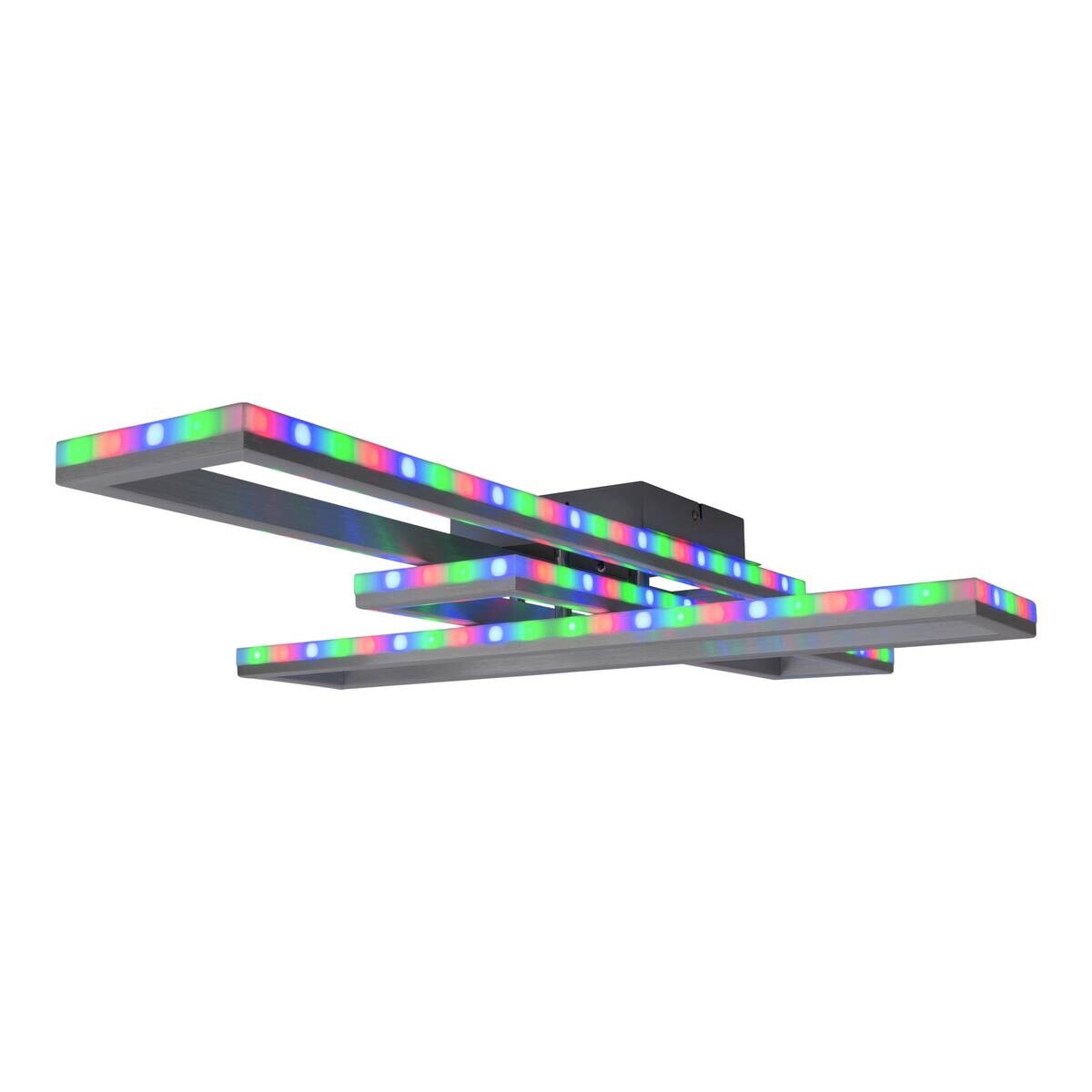 Näve Leuchten Deckenleuchte 1403060 Alu Kunststoff Metall B/H/T: ca. 60x11x95 cm null 6 Brennstellen