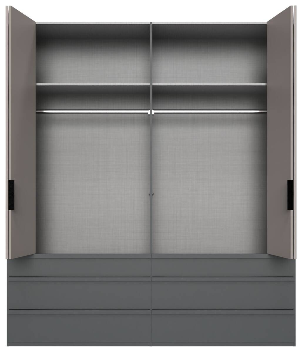 Falttürenschrank Oxford Sahara grau B/H/T: ca. 200x236x58 cm Falttürenschrank Oxford Sahara grau B/H/T: ca. 200x236x58 cm