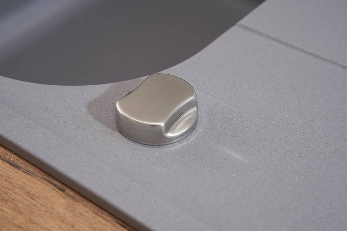 Respekta Einbauspüle Orlando 86 x 50 G Beton grau Granitverbundmaterial B/H/T: ca. 86x20,9x50 cm