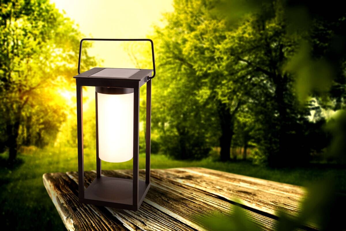 LED-Sockelleuchte 3180922 schwarz Aluminium Kunststoff B/H/L: ca. 14,5x28x14,5 cm