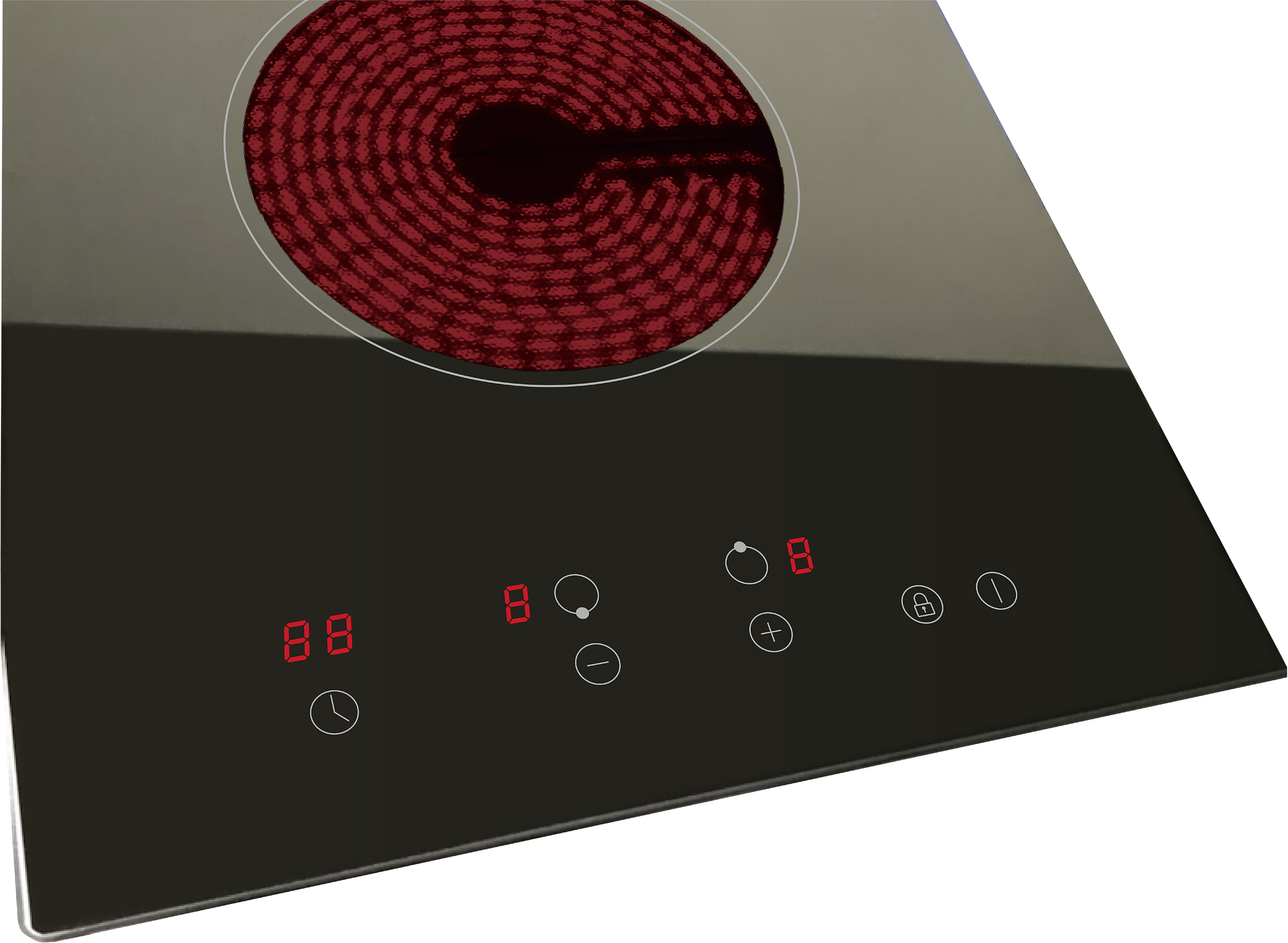 PKM Glaskeramikkochfeld EB-GK-2TCG B/H/T: ca. 29x5,1x52 cm