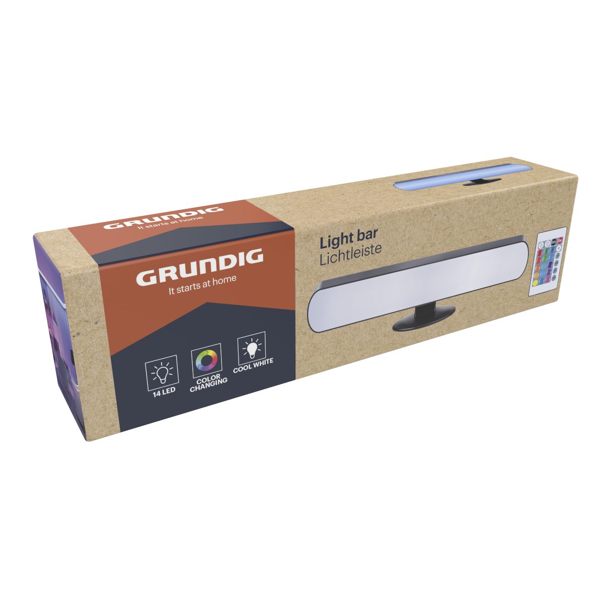 LED-Lichtleiste schwarz B/H/L: ca. 3x6x27 cm