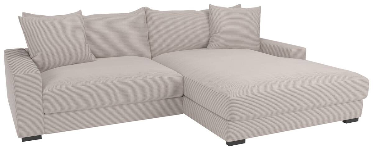 Ecksofa beige-grau Microfaser B/H/T: ca. 261x83x180 cm