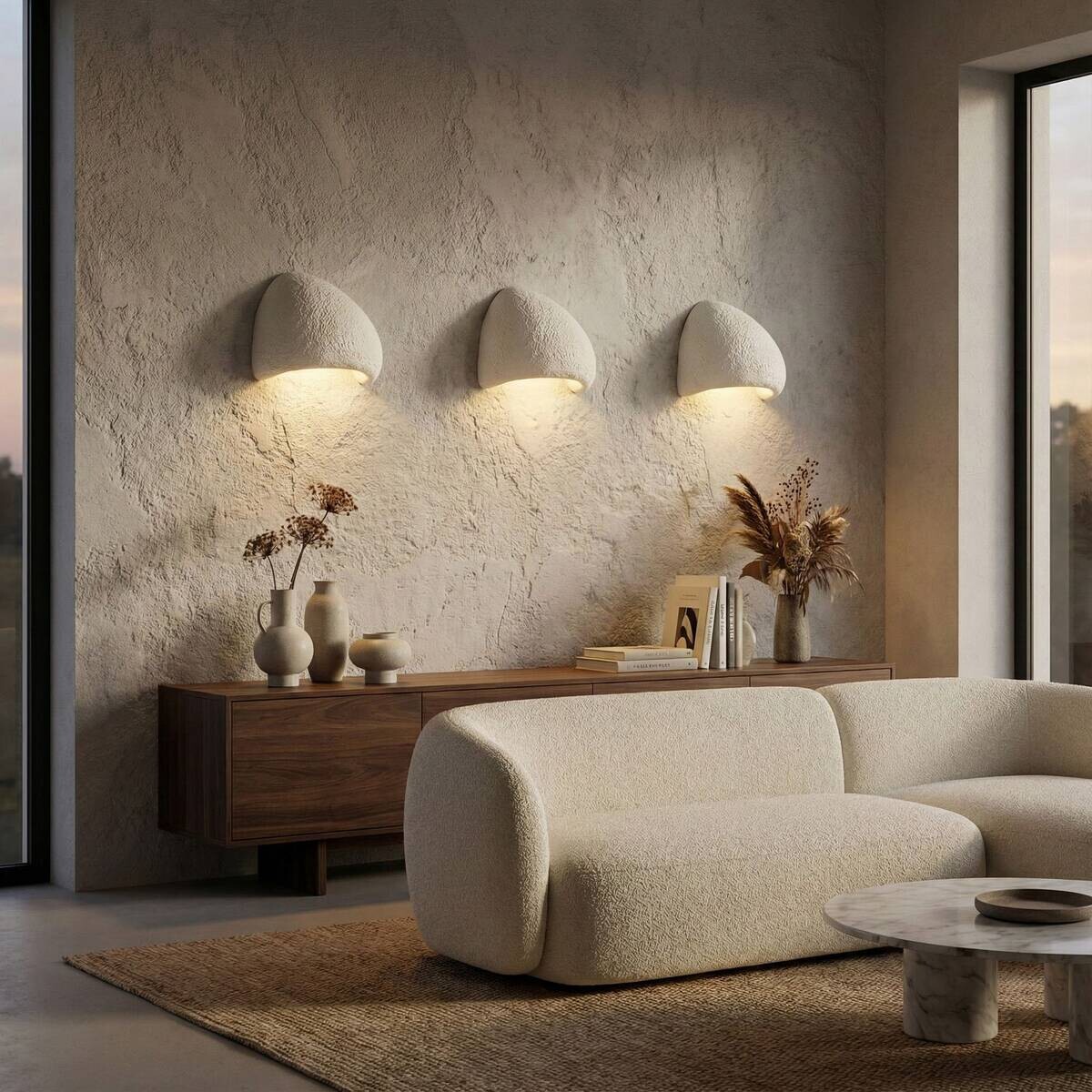 Opviq Wandleuchte weiß Fiberglas Metall B/H/T/L: ca. 30x18x32x30 cm 1 Brennstellen