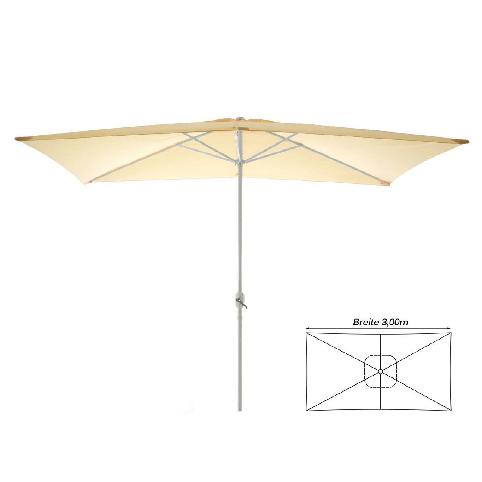 VCM Sonnenschirm champagner Polyester-Mischgewebe B/H/L: ca. 200x235x300 cm