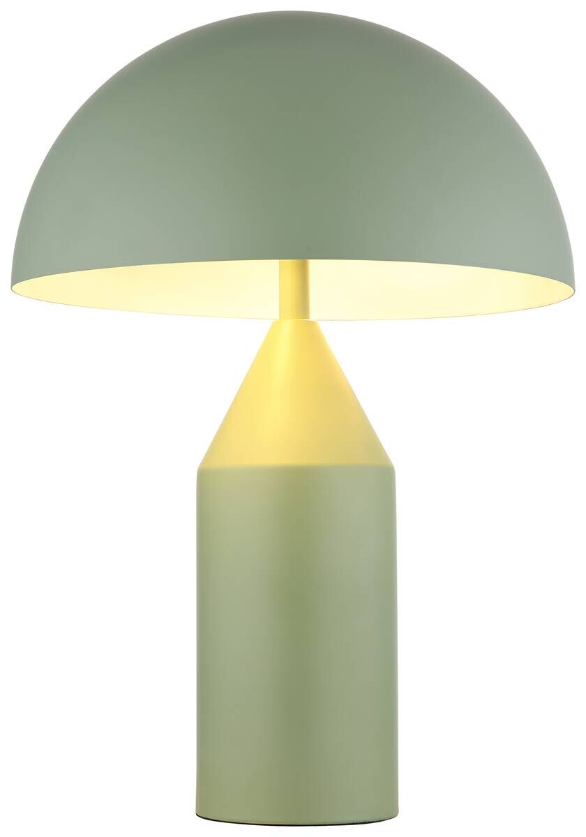 GLOBO Tischleuchte ATOMA weiß hellgrün Metall H/D: ca. 39x28 cm E27 2 Brennstellen