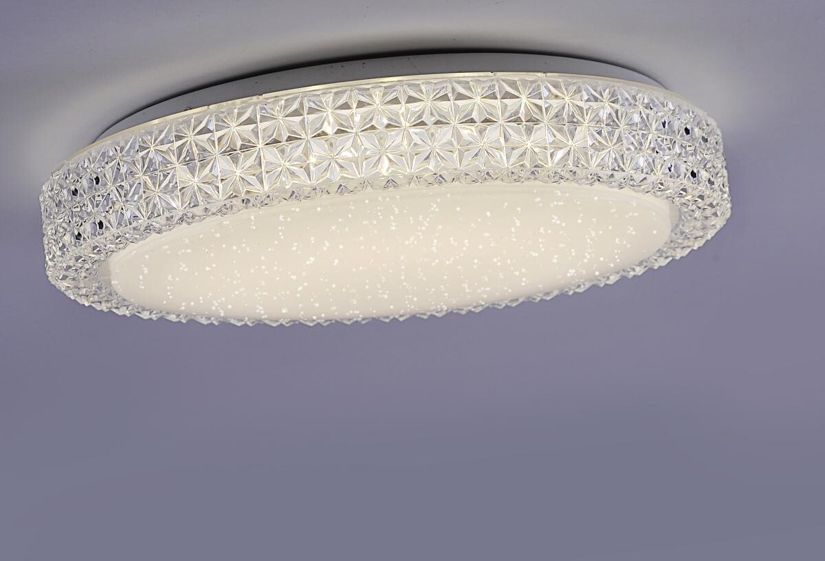 Just Light Deckenleuchte Frida klar weiß Acryl Metall H/D: ca. 11x40 cm