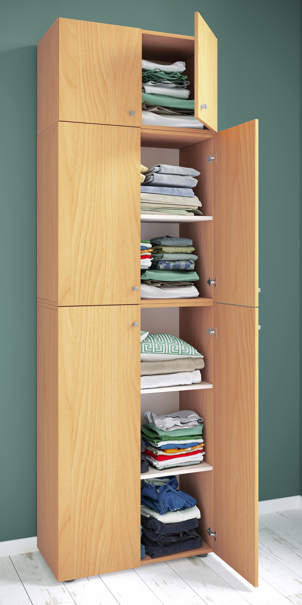 Kleiderschrank Lona buche B/H/T: ca. 70x223x39 cm