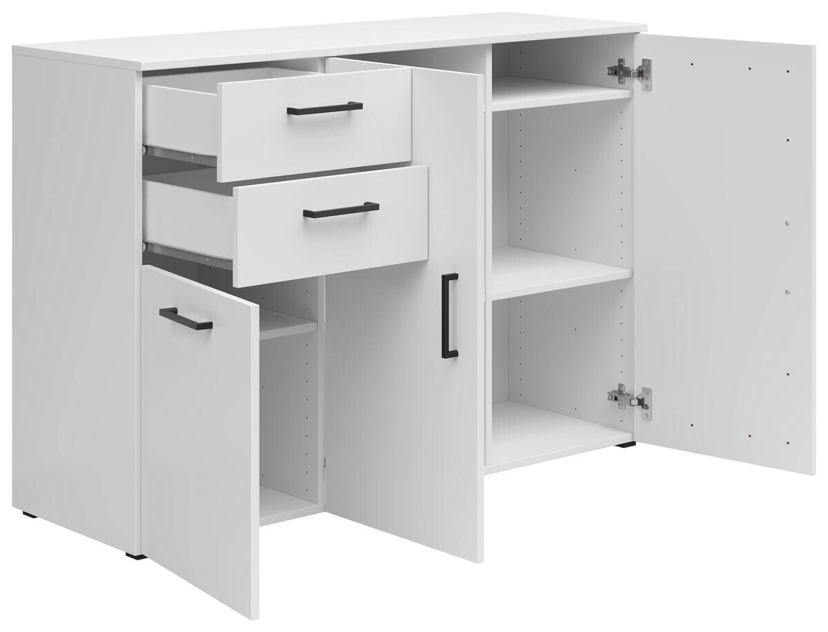 Kommode Multi-Stauraum Typ 28 weiß B/H/T: ca. 120x83x40 cm