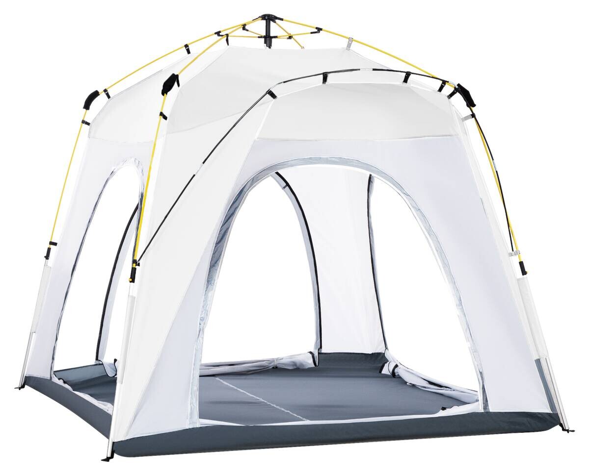 Outsunny Campingzelt hellgrau Aluminium B/H/L: ca. 240x199x240 cm