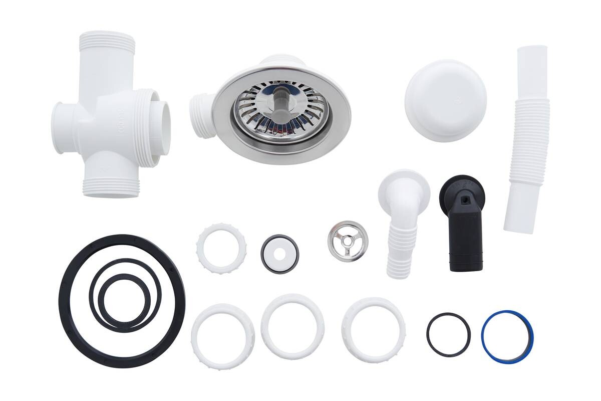 Respekta Einbauspüle Ohio 66 x 50 S schwarz Mineralite B/H/T: ca. 66x21x50 cm