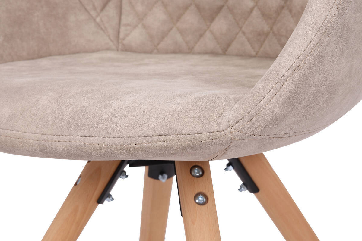 Stuhl Chadwick 100 2er creme Microfaser B/H/T: ca. 59x82x55 cm