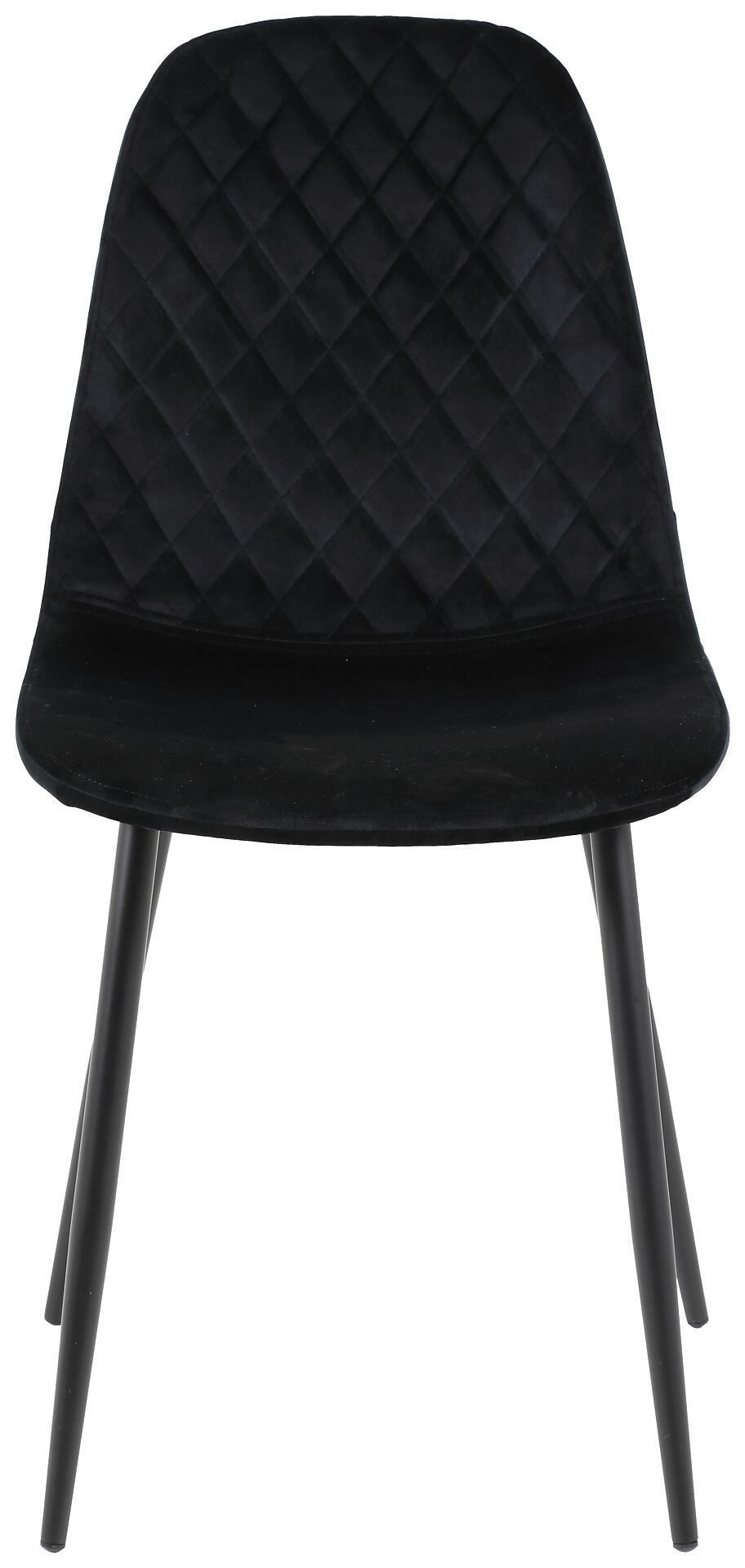 Stuhl Mira 2er Set schwarz Samtoptik B/H/T: ca. 44x89x53,5 cm