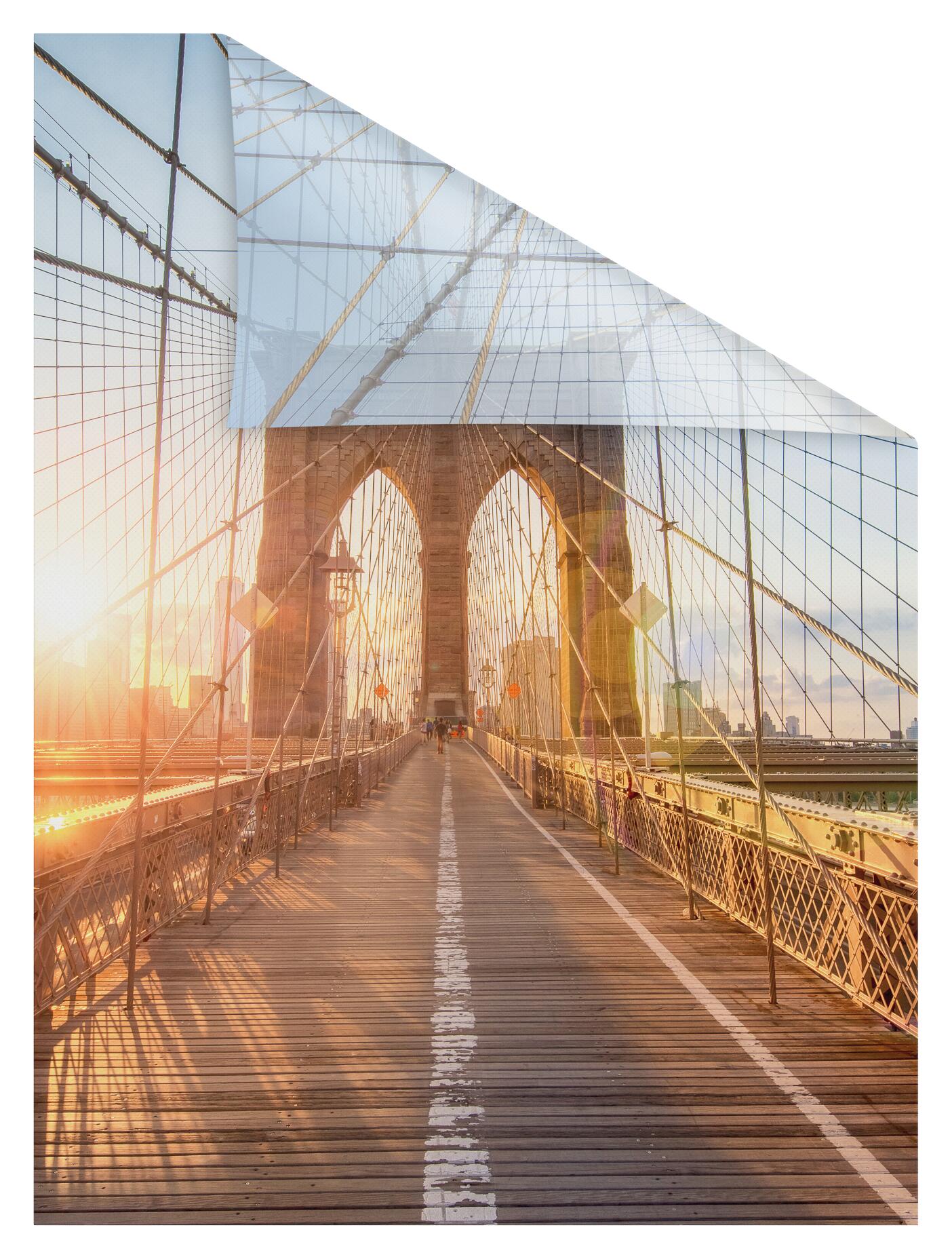 LICHTBLICK Fensterfolie Brooklyn Bridge Brooklyn Bridge Brooklyn Bridge orange B/L: ca. 100x180 cm