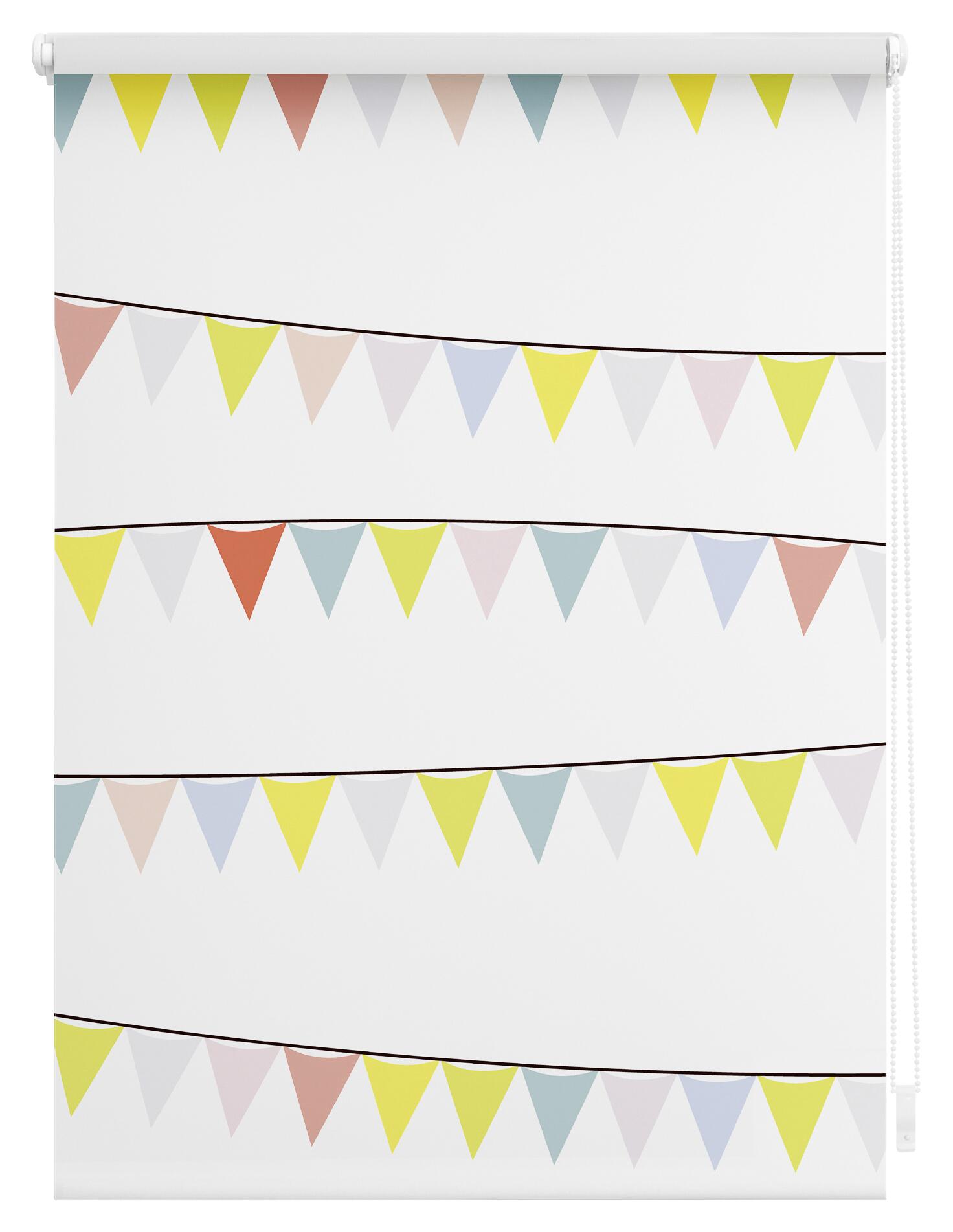 LICHTBLICK Rollo Wimpelkette bunt B/L: ca. 70x150 cm