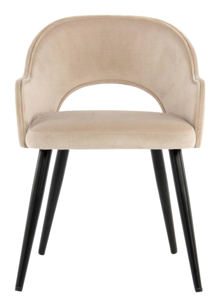 Stuhl Joris 100 2er champagner Microfaser B/H/T: ca. 55x77x58 cm