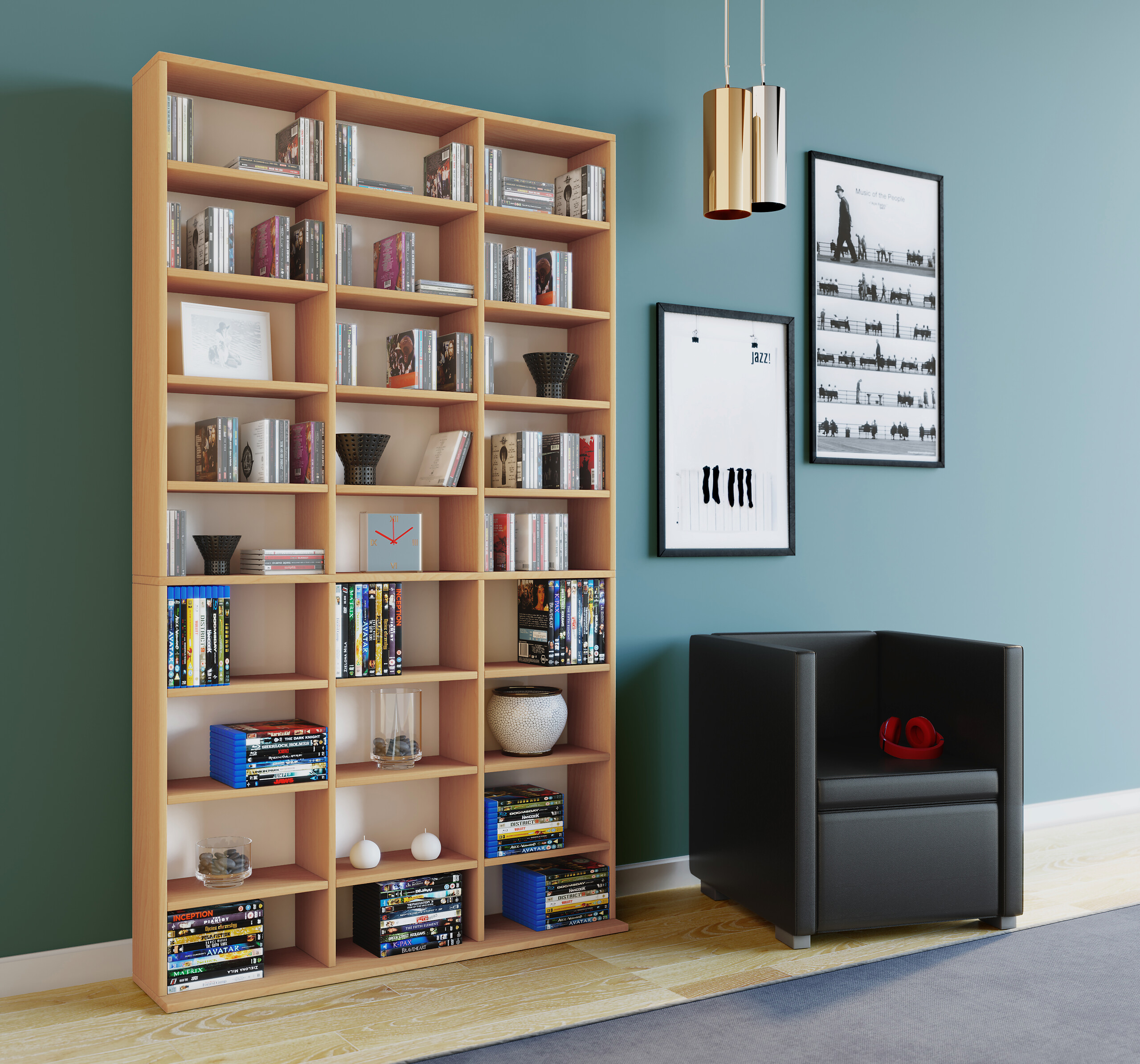 Regal Megosa Maxi buche Nachbildung Holzwerkstoff B/H/T: ca. 102x183x23 cm