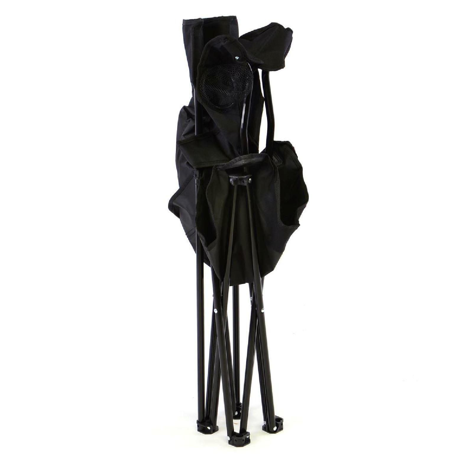 VCM Campingstuhl Set schwarz Polyester-Mischgewebe B/H/T: ca. 85x85x50 cm