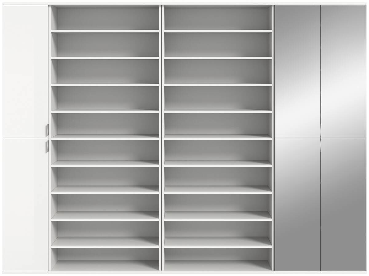 Garderobe PROJEKT X weiß weiß Hochglanz B/H/T: ca. 232x191x37 cm