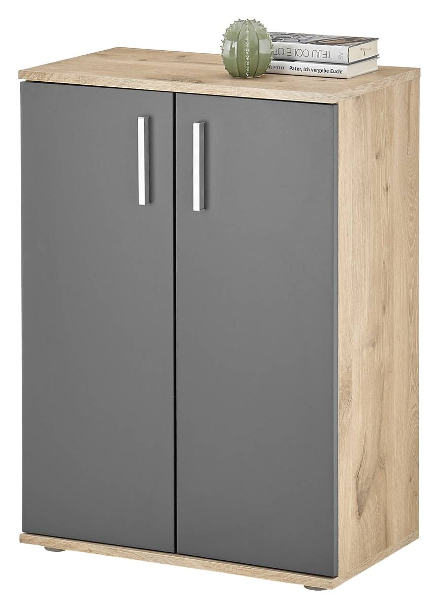 Kommode BC 1040 Eiche Viking Nachbildung dunkelgrau B/H/T: ca. 60x84x35 cm