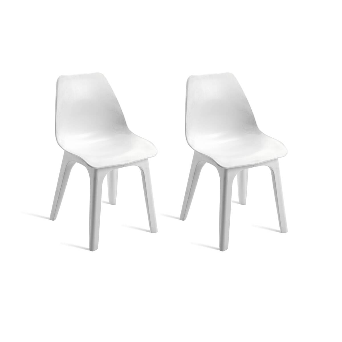 ProGarden Sessel EOLO 2er-Set weiß Polypropylen B/H: ca. 45x81 cm