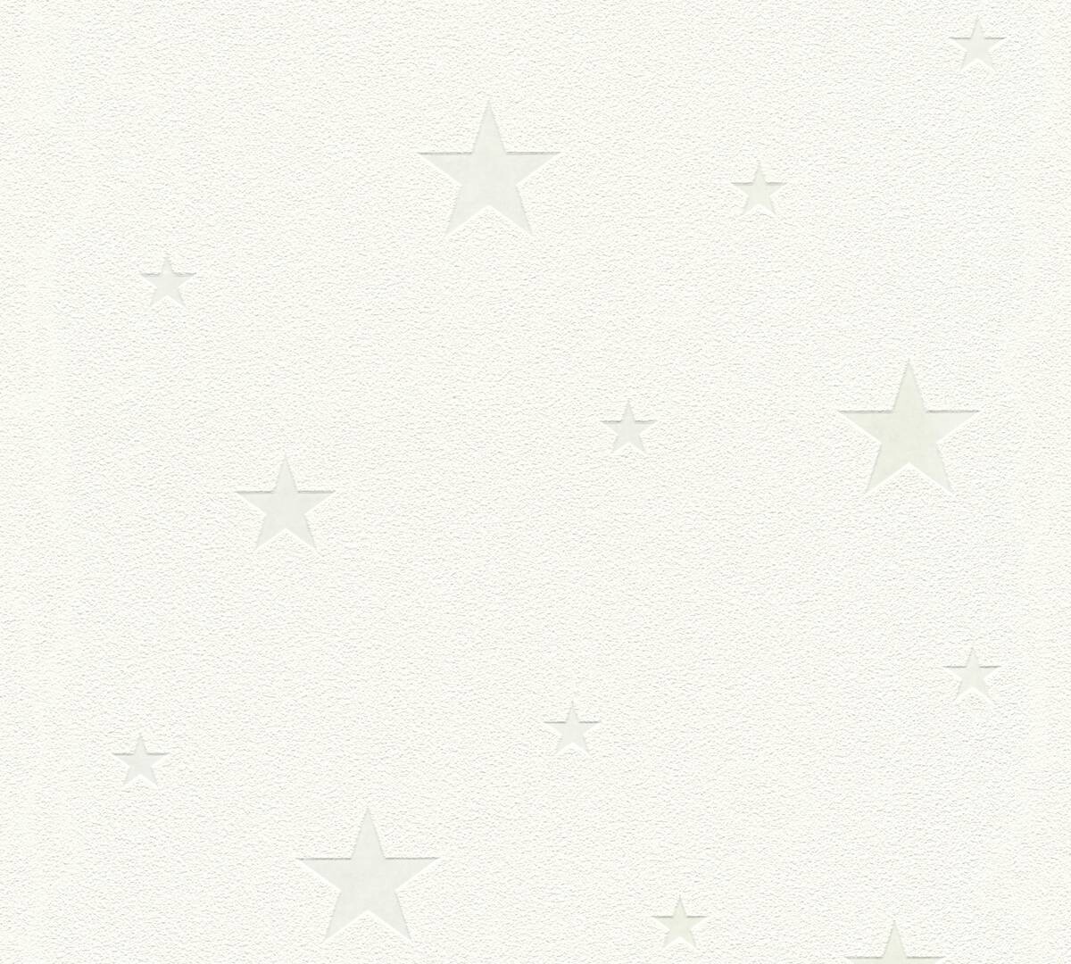 A.S.Creation Vliestapete Black & White Sterne weiß B/L: ca. 53x1005 cm