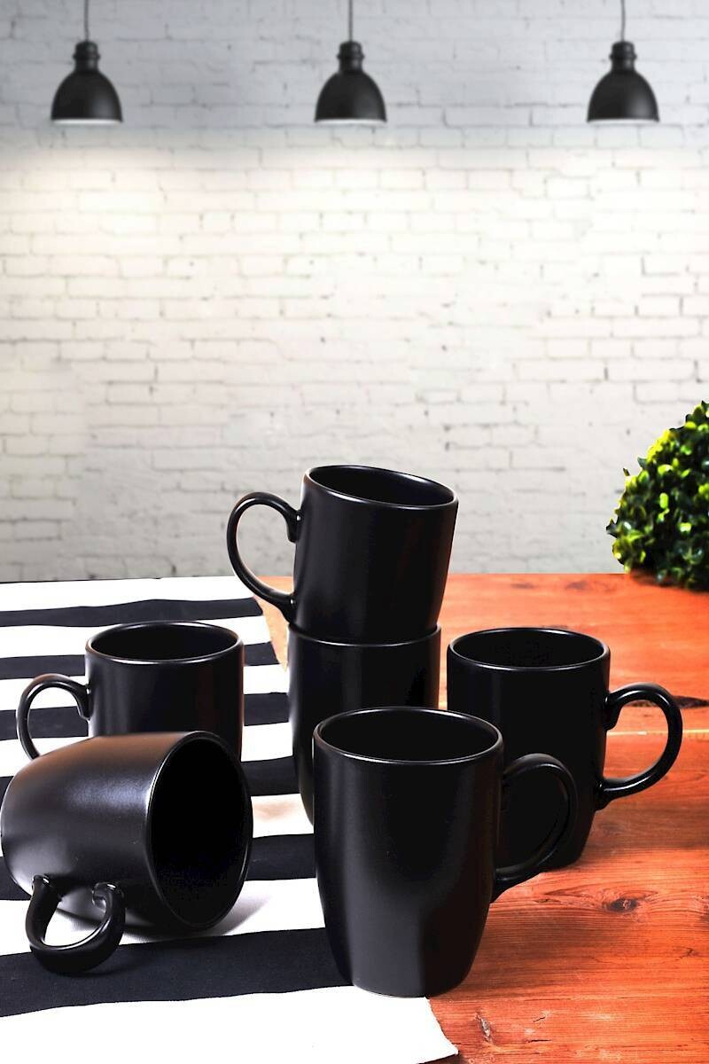 HermiaConcept Kaffeebecher 6-tlg. schwarz Keramik 6 tlg.