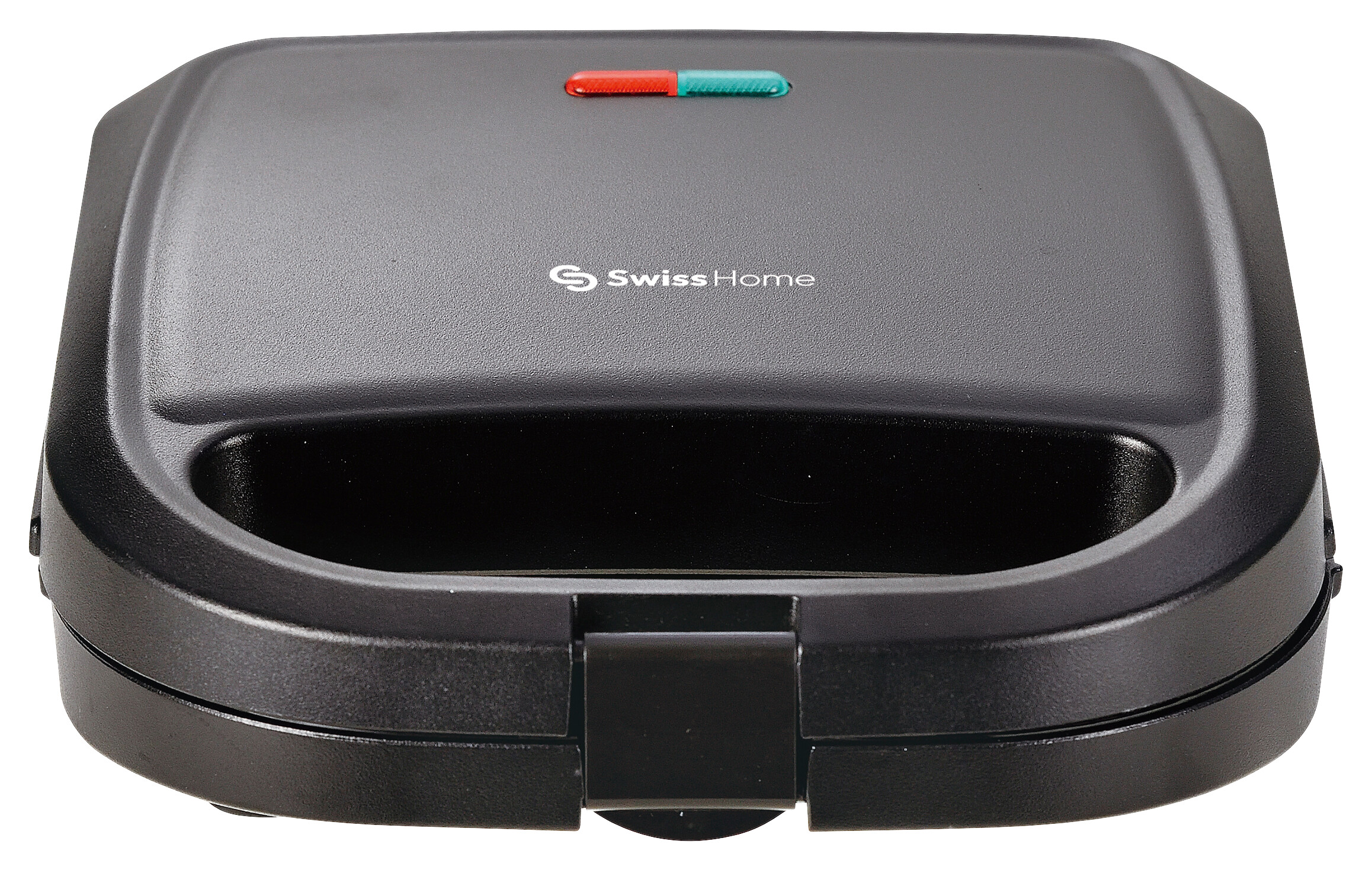 SWISS HOME Sandwichmaker schwarz Edelstahl B/H/L: ca. 11,5x24,5x24 cm