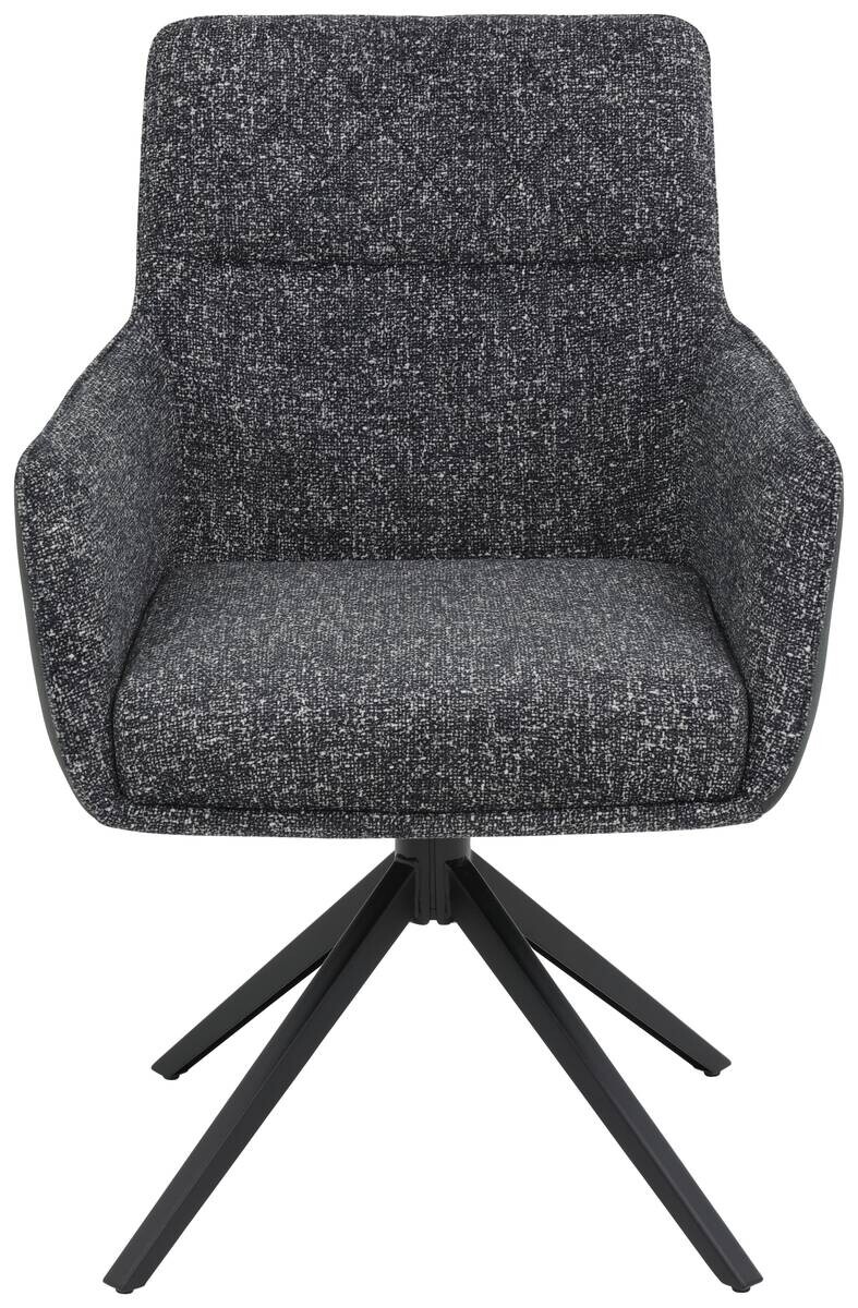 Sessel Udine, 2er-Set anthrazit Webstoff Microfaser B/H/T: ca. 62x90,5x66 cm