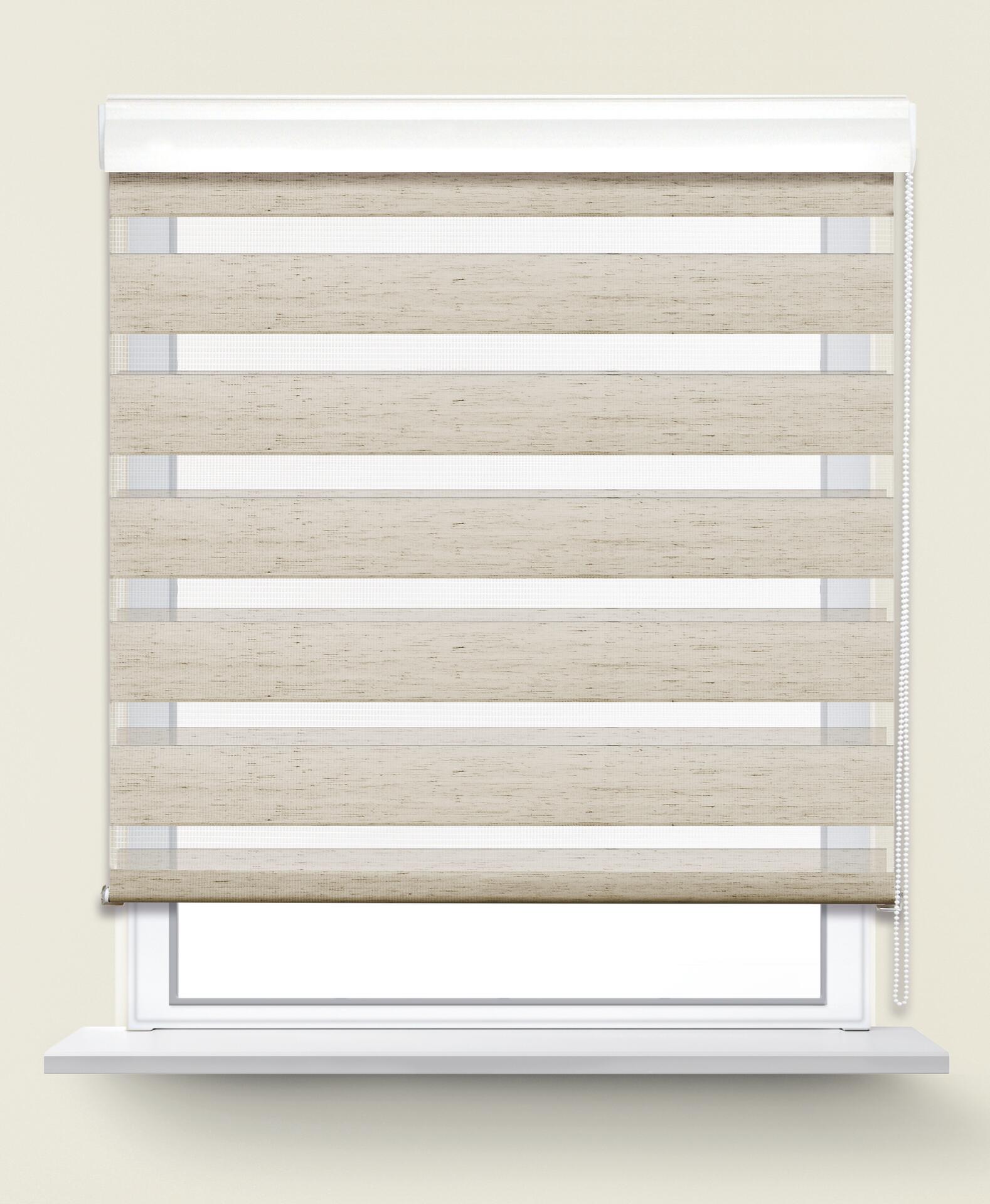 POCOline Doppelrollo mit Blende Easy-Fix natur B/L: ca. 90x160 cm