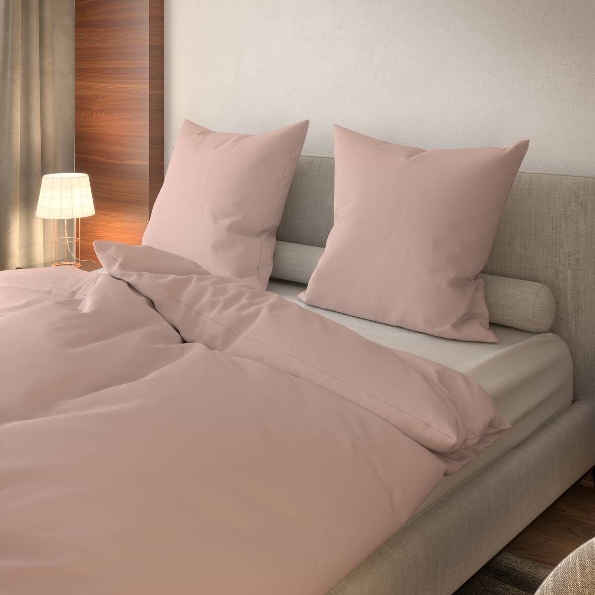 Baumwoll Bettwäsche Renforce rosé Baumwolle B/L: ca. 135x200 cm