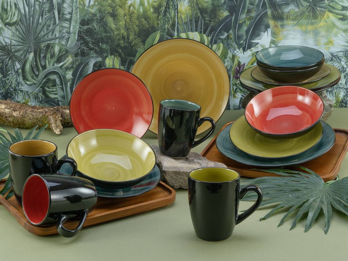 CreaTable Kombiservice Samoa multicolor Keramik 16 tlg.